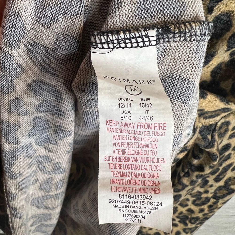 Primark Cheetah Top Size Medium - Picture 5 of 6